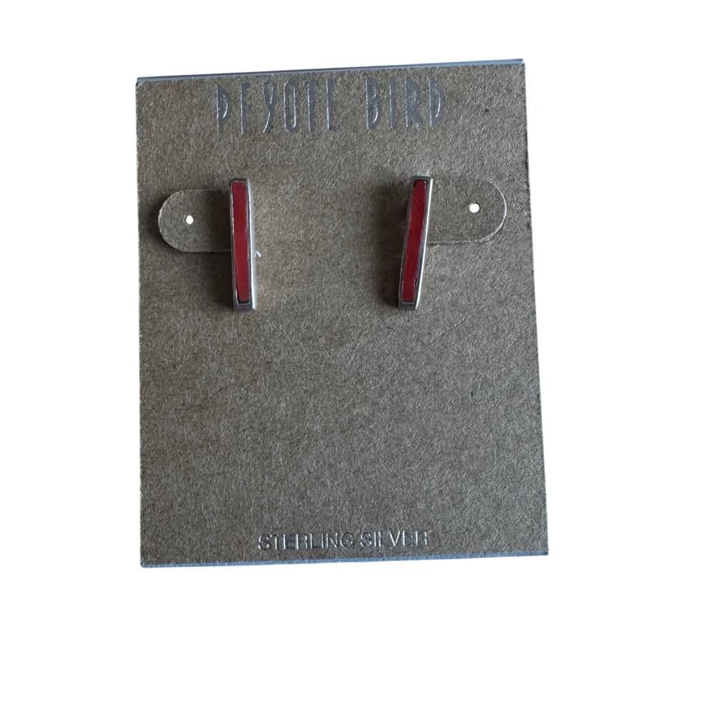 NWT Peyote Bird Corral sterling silver totem stud earrings
